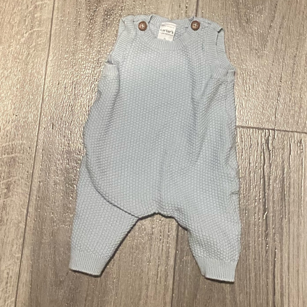 Carter's Soft Blue Knit Baby Sweater